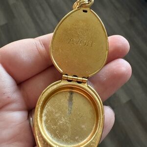 Vintage 60s Avon Gold Tone perfume Locket Pendant